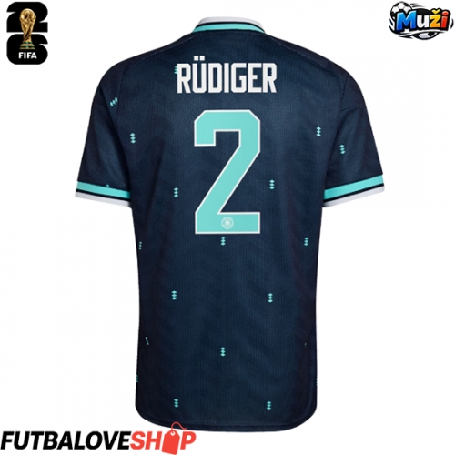 Dres Nemecko Antonio Rudiger #2 Preč MS 2026 Krátky Rukáv